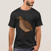 Cool Quail Men Women Bird Quail Tシャツ (正面)