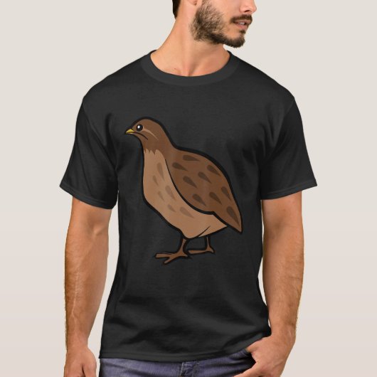 Cool Quail Men Women Bird Quail Tシャツ (正面)