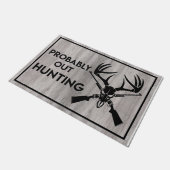 Cool Quotes Mat, Probaly Out Hunting Doormat ドアマット (アングル)