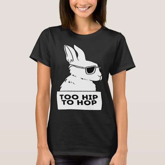 cool rabbit bunny hip hop sunglasses chill tシャツ (正面)