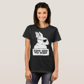 cool rabbit bunny hip hop sunglasses chill tシャツ (正面フル)
