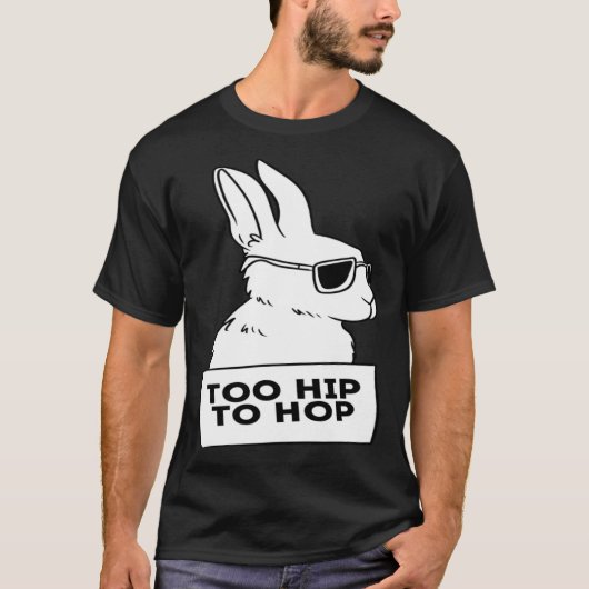 cool rabbit bunny hip hop sunglasses chill tシャツ (正面)