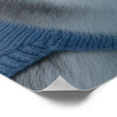 Cool Rabbit in Blue Sweater and Round Sunglasses ポスター (角)