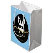 Cool Rabbit Sunglasses Funny Bunny Quote “Cracked  ミディアムペーパーバッグ (正面アングル)