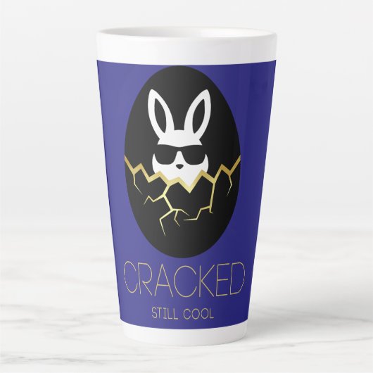 Cool Rabbit Sunglasses Funny Easter Bunny Quote  カフェラテマグ (正面)