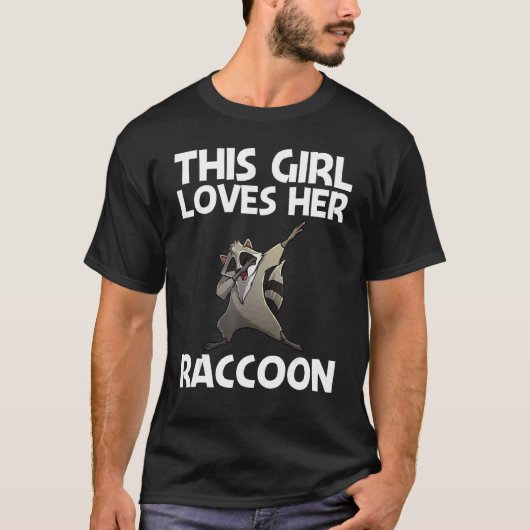 Cool Raccoon For Girls Kid Trash Panda Animal Wild Tシャツ (正面)