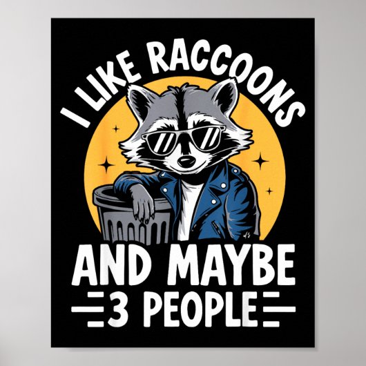 Cool Raccoon Tee For Men Women Kids Racoon Raccoon ポスター (正面)