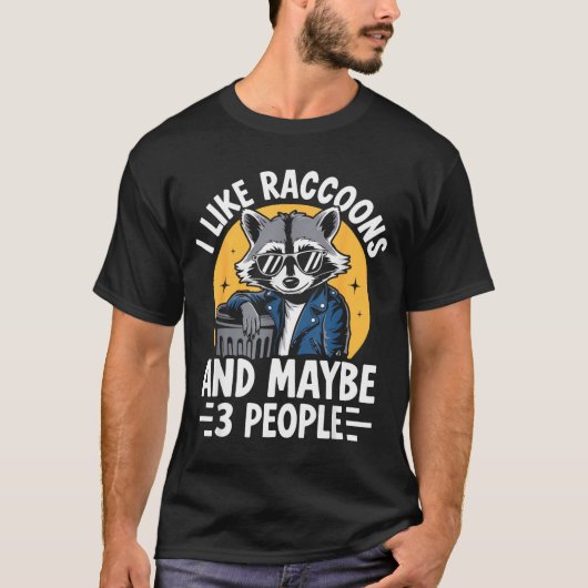 Cool Raccoon Tee For Men Women Kids Racoon Raccoon Tシャツ (正面)