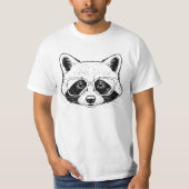 Cool Raccoon with Glasses Tシャツ (正面)