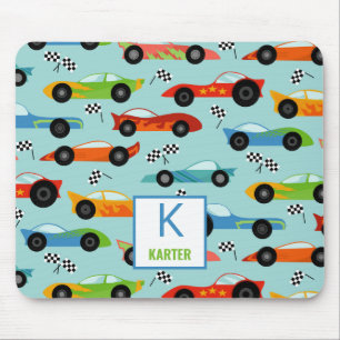 Cool Race Cars Personalized Kids マウスパッド