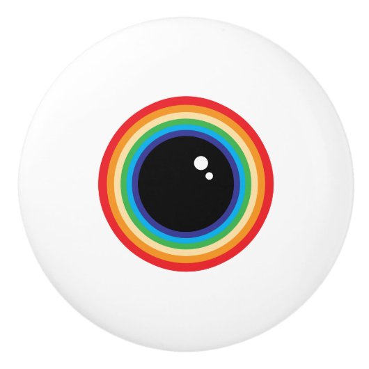 Cool Rainbow Eyeball セラミックノブ (正面)