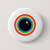 Cool Rainbow Eyeball 缶バッジ (正面)