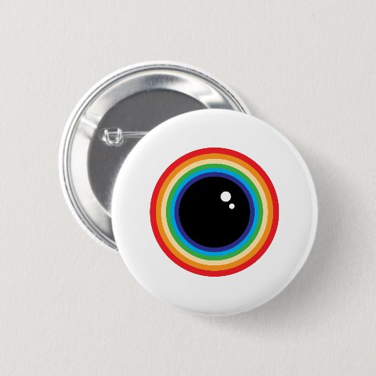 Cool Rainbow Eyeball 缶バッジ (正面&裏面)