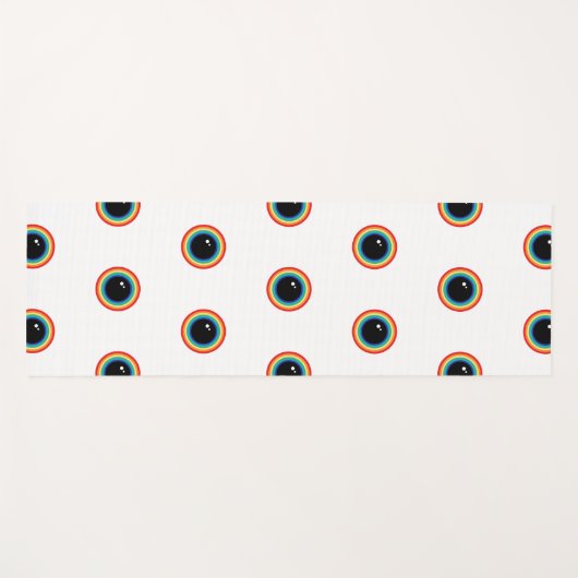 Cool Rainbow Eyes ヨガマット (正面(横))