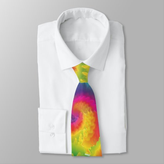 Cool Rainbow Tie Dye Pattern Tie ネクタイ (タイ)