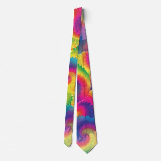 Cool Rainbow Tie Dye Pattern Tie ネクタイ (裏面)