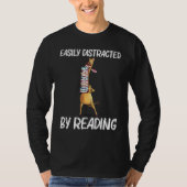 Cool Reading For Men Women Bookworm Learning Book Tシャツ (正面)