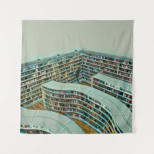 Cool reading lover gift タペストリー (正面)
