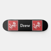 Cool Red White and Black Dragon Skateboard スケートボード (横)