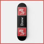 Cool Red White and Black Dragon Skateboard スケートボード<br><div class="desc">Cool dragon design in red,  white and black palette.</div>