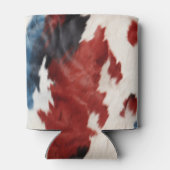 Cool Red White Blue Cow Print 缶クーラー (裏面)