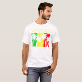 Cool Reggae Musik Rastafari Ragga Reggaeton Jamaik Tシャツ (正面フル)