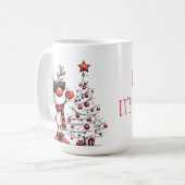 Cool Reindeer Christmas Mug – Oh Deer! コーヒーマグカップ (正面左)
