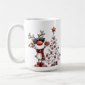 Cool Reindeer Christmas Mug – Oh Deer! コーヒーマグカップ (左)