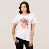 Cool Reindeer Merry Bright Holiday トライブレンドTシャツ (正面全面)