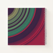 Cool Retro Abstract Record Grooves Pattern ノートブック (裏面)