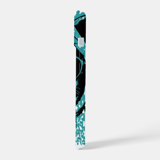 Cool Retro Cat with Sunglasses iPhone 15ケース (左側面)