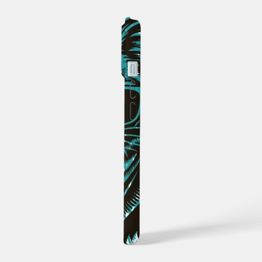 Cool Retro Cat with Sunglasses iPhone 15ケース (左側面)