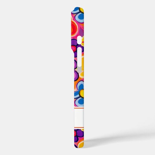 Cool Retro Floral Personalized Case-Mate iPhoneケース (裏面 / 左)