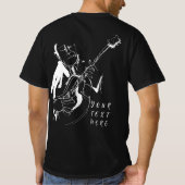 Cool Retro Guitarist Custom T-Shirt (名入れ対応) Tシャツ (裏面)