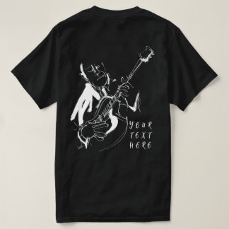 Cool Retro Guitarist Custom T-Shirt (名入れ対応) Tシャツ