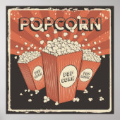 cool retro home theater word art ポスター (正面)