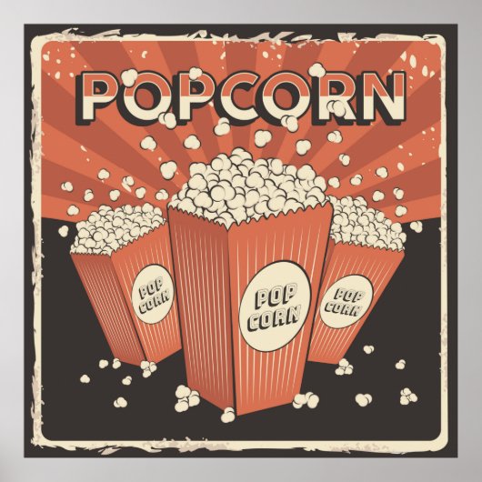 cool retro home theater word art  ポスター (正面)