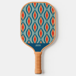 Cool Retro Pattern Pickleball Paddle ピックルボールラケット