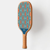 Cool Retro Pattern Pickleball Paddle ピックルボールラケット (左)