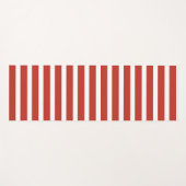 Cool retro red and white stripes  ヨガマット (正面(横))