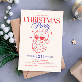 Cool Retro Santa Christmas Party シーズンカード