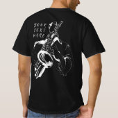 Cool Retro Saxophonist Custom Name (名入れ・カスタム対応) Tシャツ (裏面)