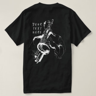 Cool Retro Saxophonist Custom Name (名入れ・カスタム対応) Tシャツ