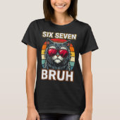 Cool Retro Six Seven Bruh Cat Sungles Meme 67  Tシャツ (正面)