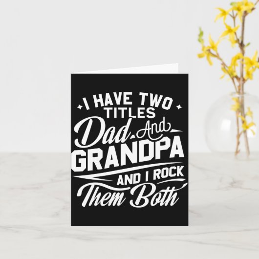 Cool Retro Style Gift For New Grandpas カード (黄色い花)