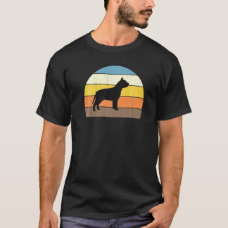 Cool Retro Sunset Pit Bulls  Great Pitbull Owner Tシャツ