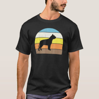 Cool Retro Sunset Pit Bulls Great Pitbull Owner Tシャツ