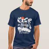 Cool Retro Surf Brooklyn Peace  Tシャツ (正面)
