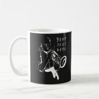 Cool Retro Trumpeter Custom Name (名入れ・カスタム対応) コーヒーマグカップ