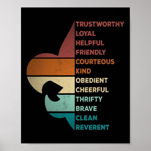 Cool Retro Vintage Style Scouting Law  ポスター (正面)